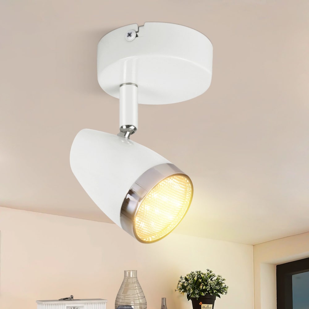 Spot de plafond en fer blanc 8x13.5x5.6cm — vue 3