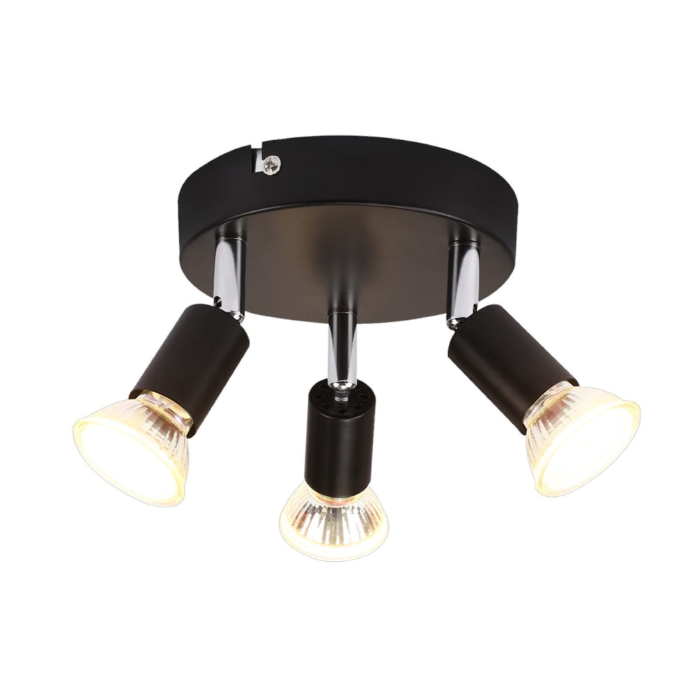 Spot de plafond en fer noir 12x12x8cm gu10