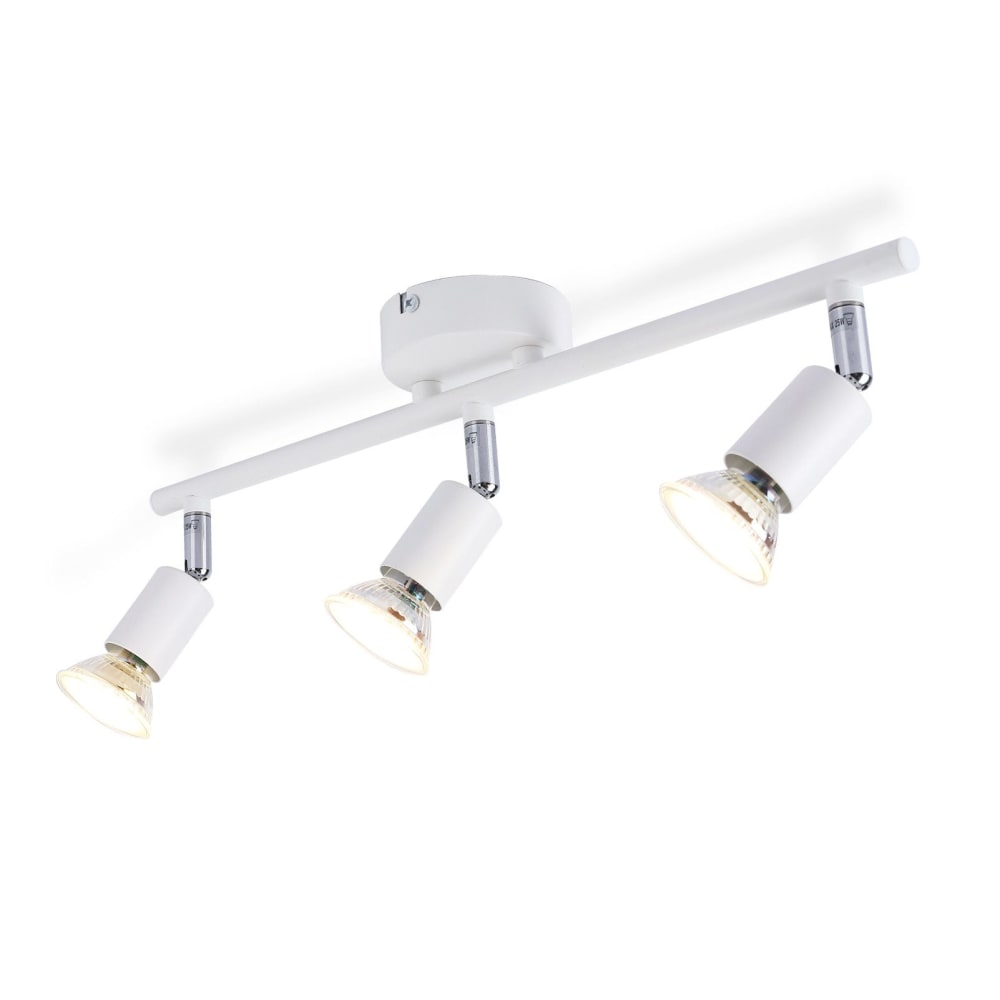 Spot de plafond en fer blanc 40x8x13.5cm gu10
