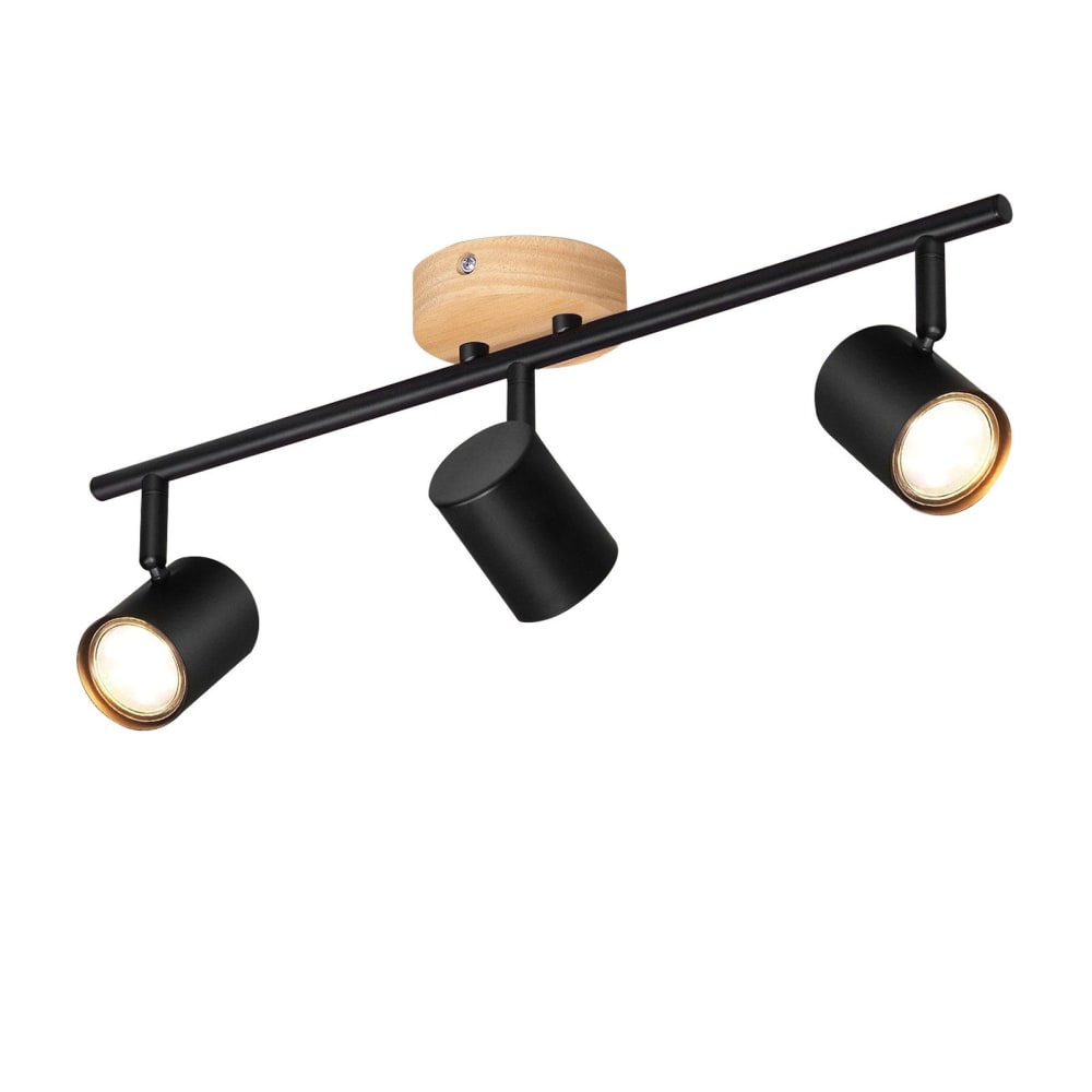 Spot de plafond en fer noir 45x15x9cm gu10