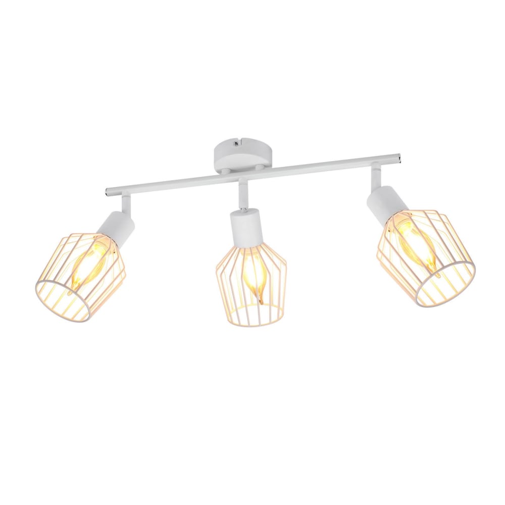 Spot de plafond en fer blanc 46x10x24cm e14