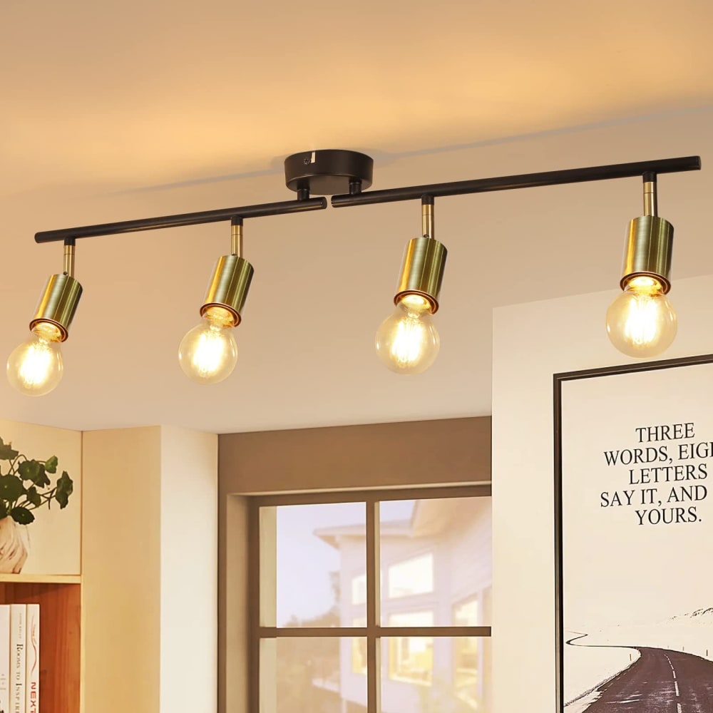 Spot de plafond en fer doré 74x13.5x9cm e27 — vue 3