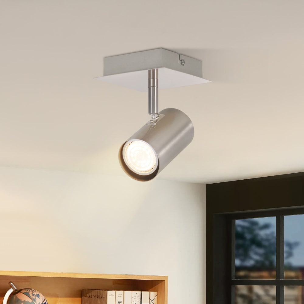 Spot de plafond en fer gris 9x16.5x5.5cm gu10 — vue 3