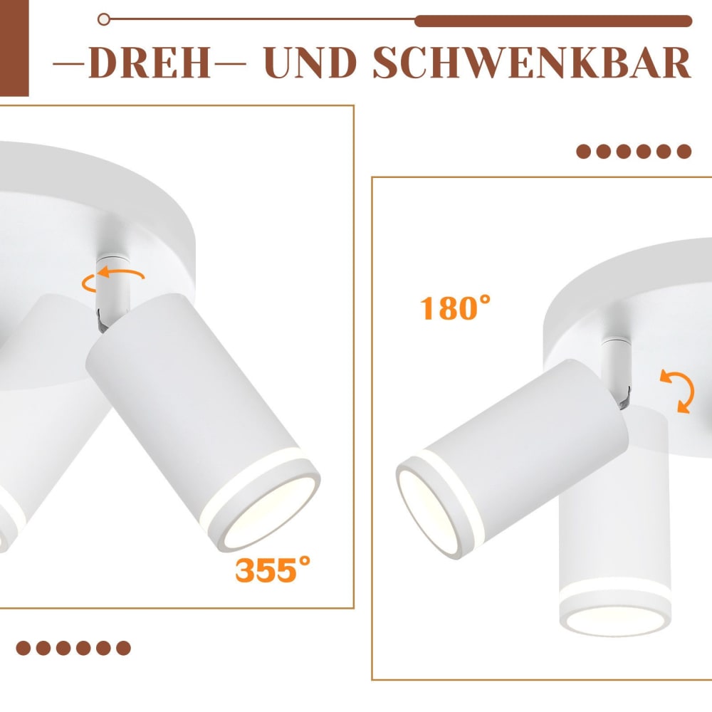 Deckenstrahler Eisen 17x20x20cm Weiß GU10 - Maisons Du Monde
