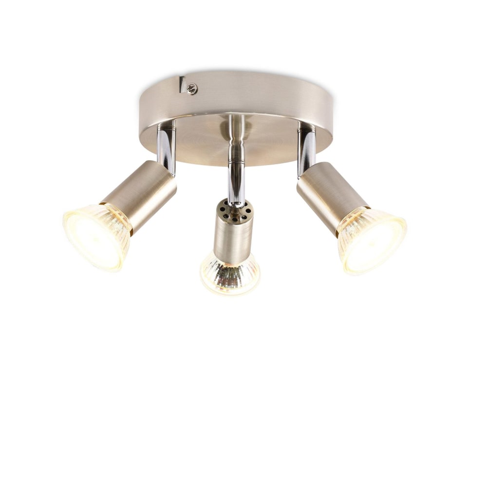 Spot de plafond en fer gris 15x15x10cm gu10
