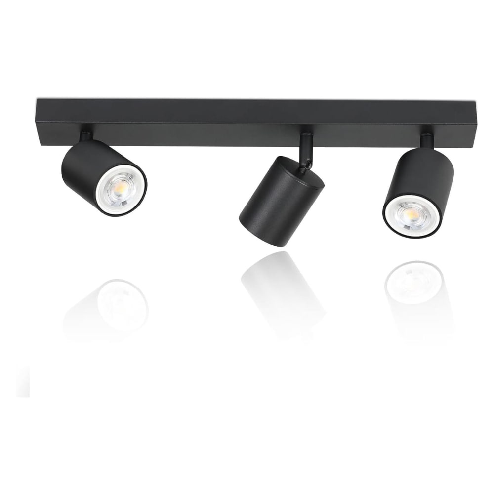 Spot de plafond en fer noir 42x5.5x14cm gu10