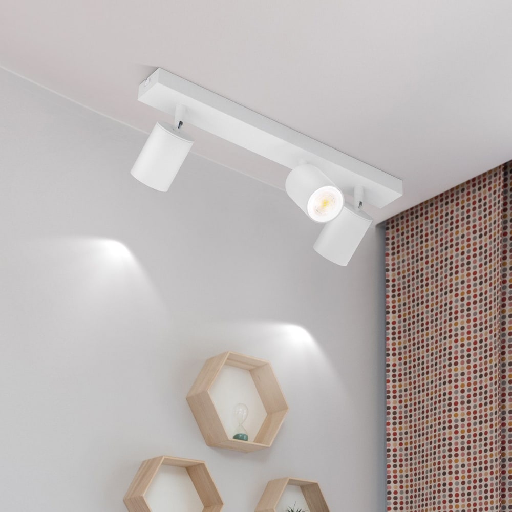 Spot de plafond en fer blanc 42x5.5x14cm gu10 — vue 4