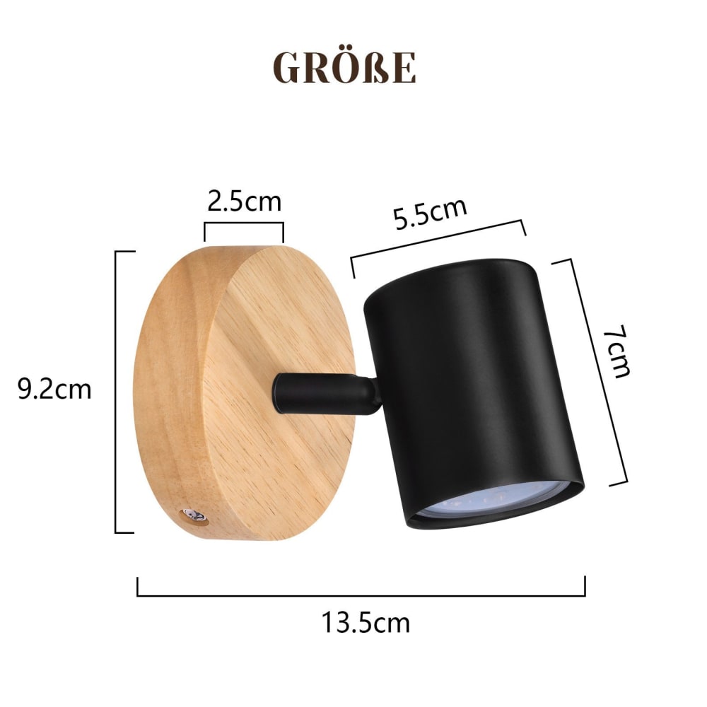 Spot de plafond en fer noir 9x9x13.5cm gu10 — vue 4