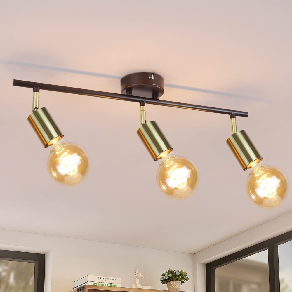 Spot de plafond en fer doré 52.5x13x9.5cm e27 — vue 3