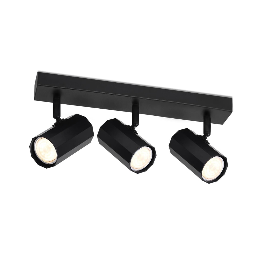 Spot de plafond en fer noir 10.5x5.9x39cm gu10