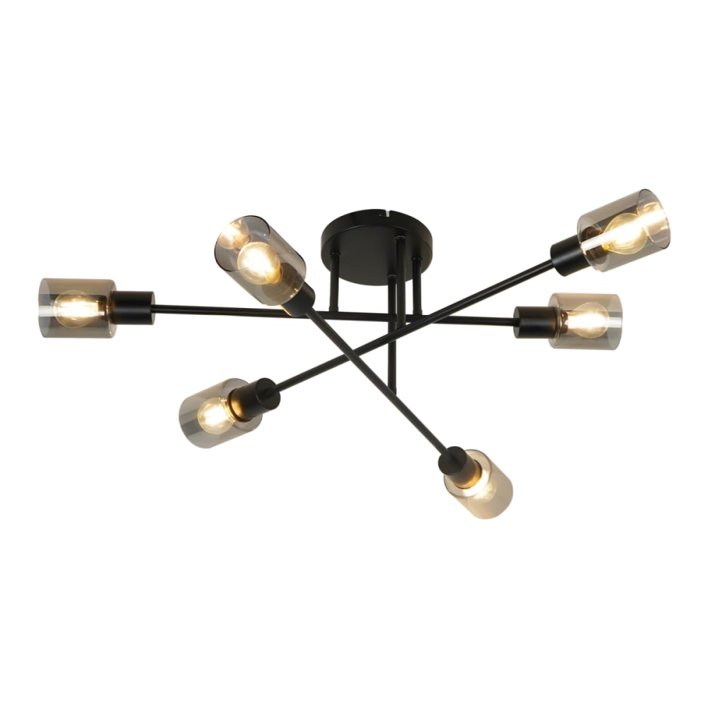 Spot de plafond en fer noir 74.2x24.5x15cm e14