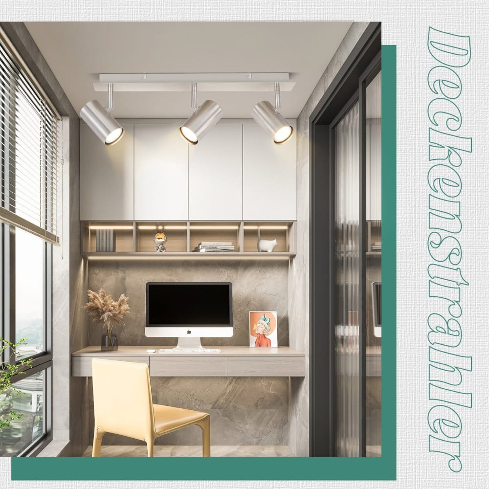 Spot de plafond en fer gris 47x16.5x5.5cm gu10 — vue 4