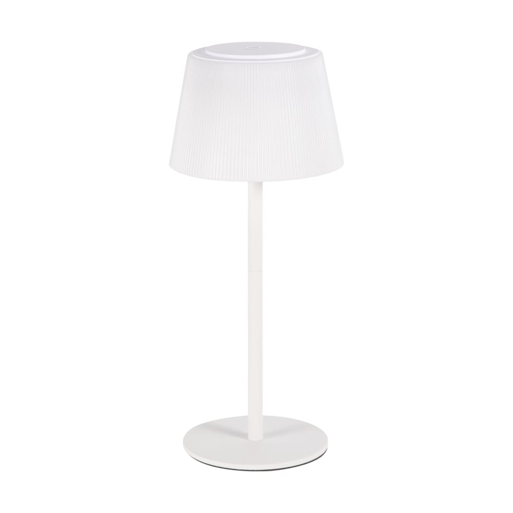 Lampe de table en fer blanc 13x13x30.5cm led
