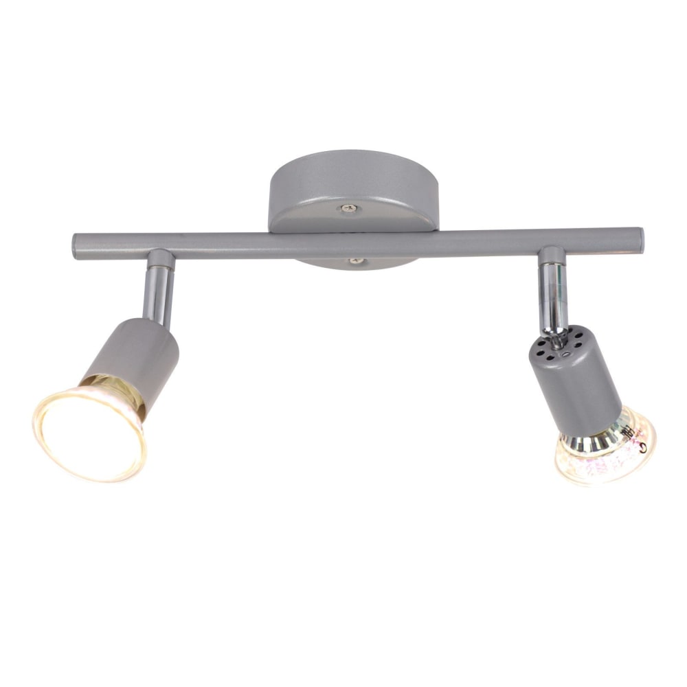 Spot de plafond en fer argenté 26x15x8cm gu10