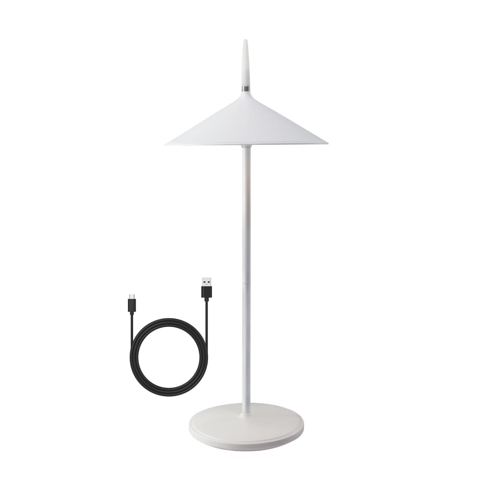 Lampe de table en abs blanc 15.4x15.4x37.6cm led