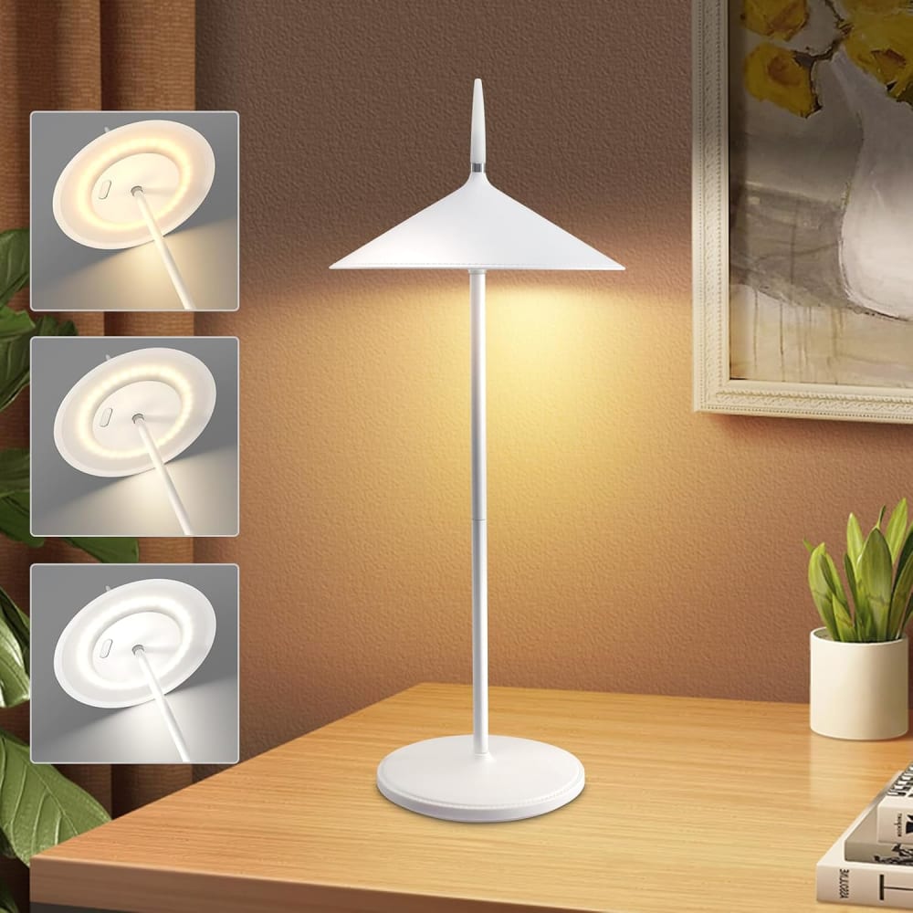 Lampe de table en abs blanc 15.4x15.4x37.6cm led — vue 3