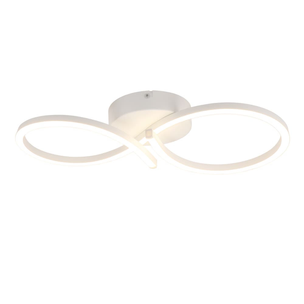 Plafonnier en fer aluminium blanc 45x19x8cm led 3000k 24w