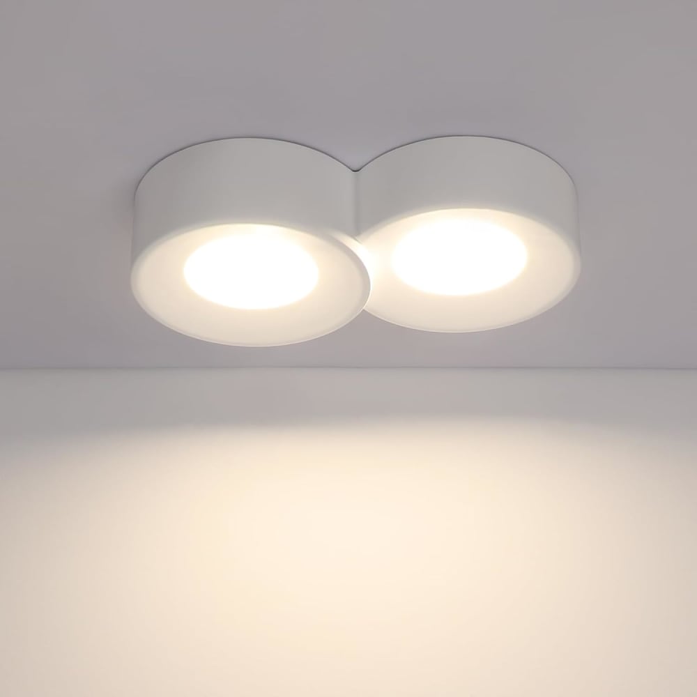 Plafonnier en plastique blanc 28x5.5x15cm gx53 — vue 3