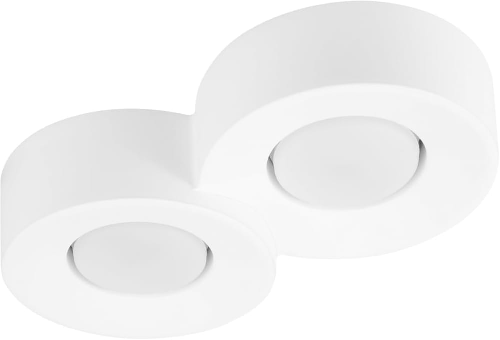 Plafonnier en plastique blanc 28x5.5x15cm gx53 — vue 4