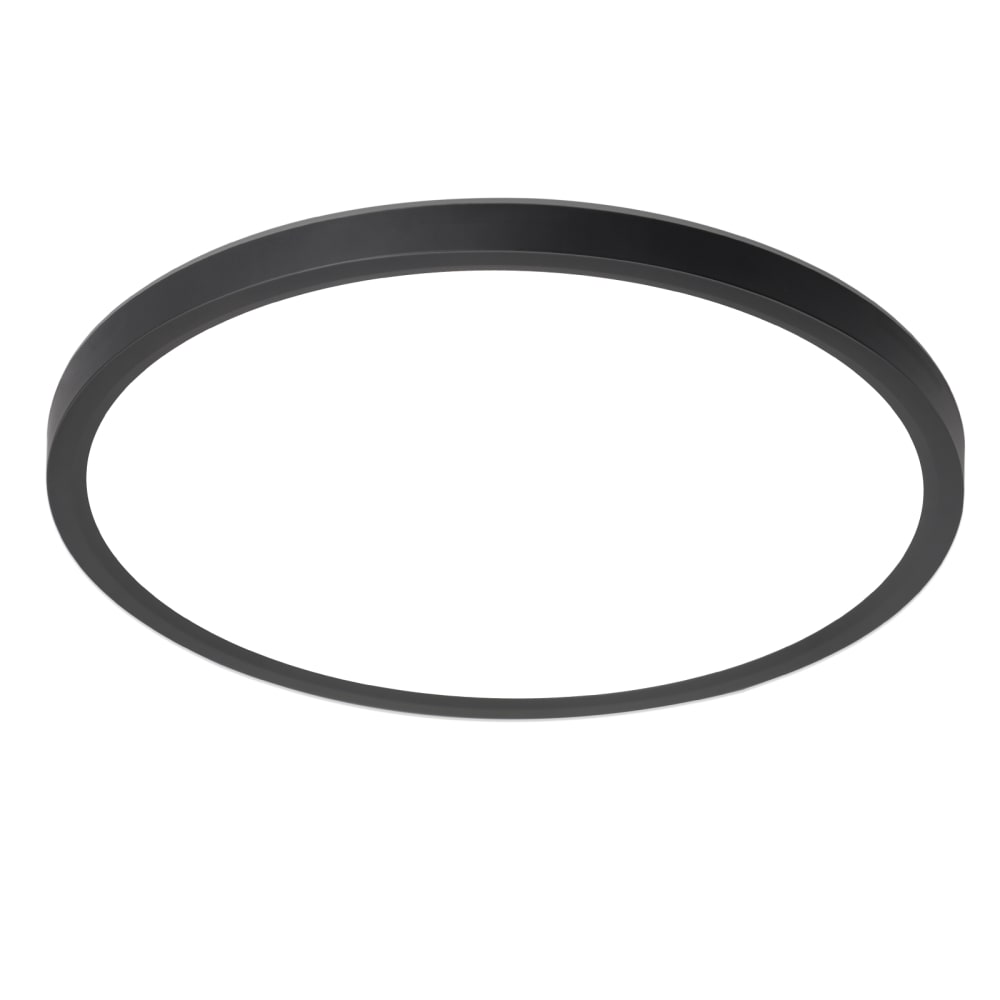Plafonnier en plastique noir 30x30x2.6cm led intensité variable 24w