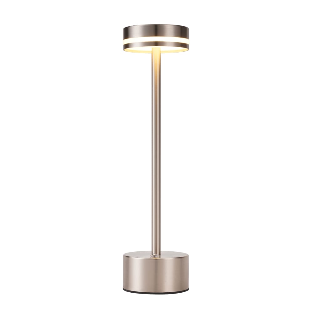 Lampe de table en fer argenté 8x8x31.5cm led