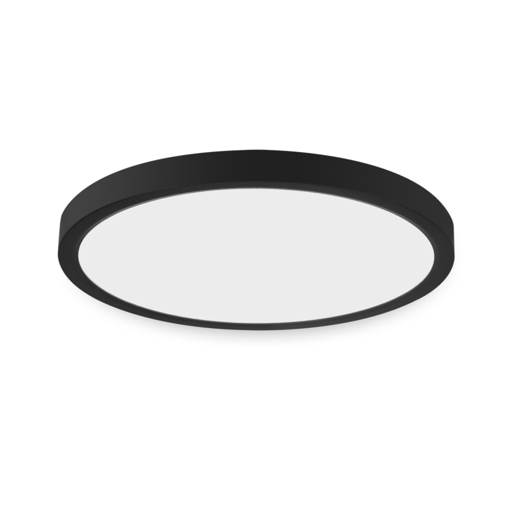 Plafonnier en pvc noir 23x23x2.4cm led 4000k 18w