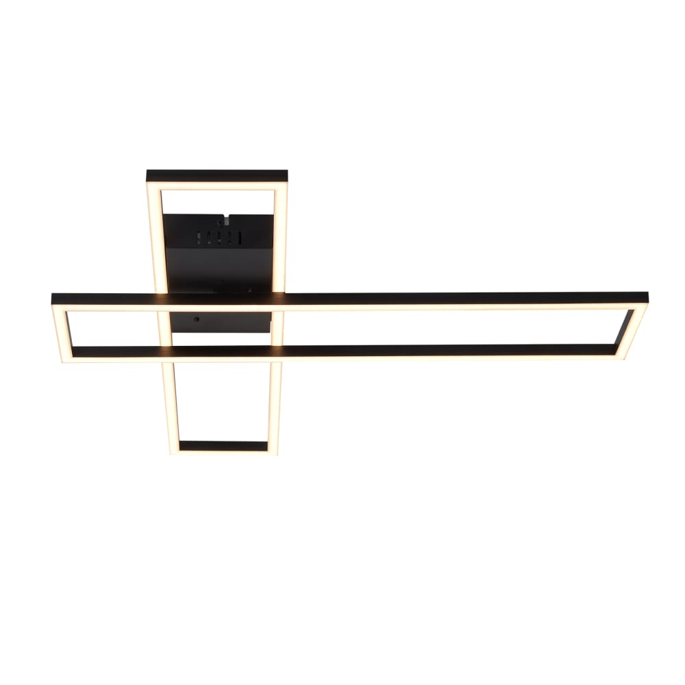 Plafonnier en plastique noir 80x22x5.6cm led intensité variable 42w