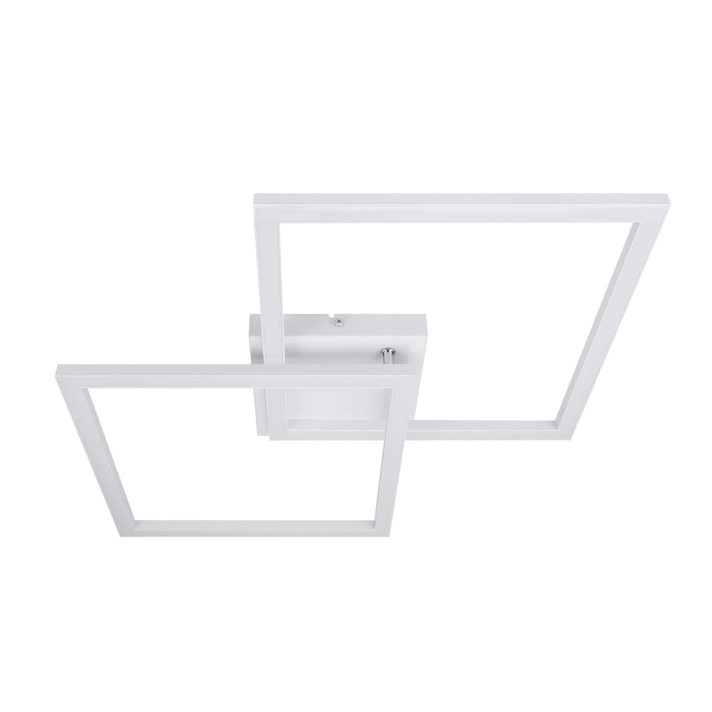 Plafonnier en fer aluminium blanc 46.1x46.1x5.8cm led 3000k 24w