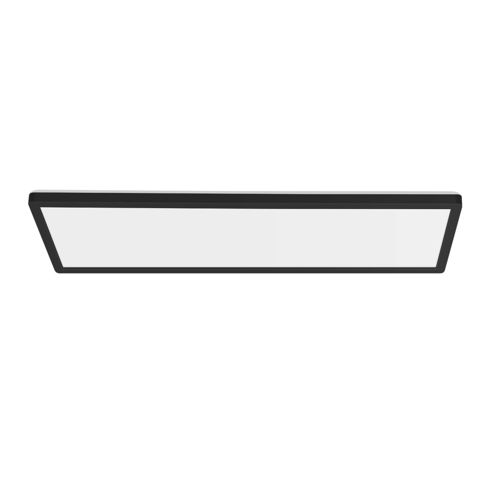 Plafonnier en pvc noir 58x20x3.1cm led intensité variable 24w