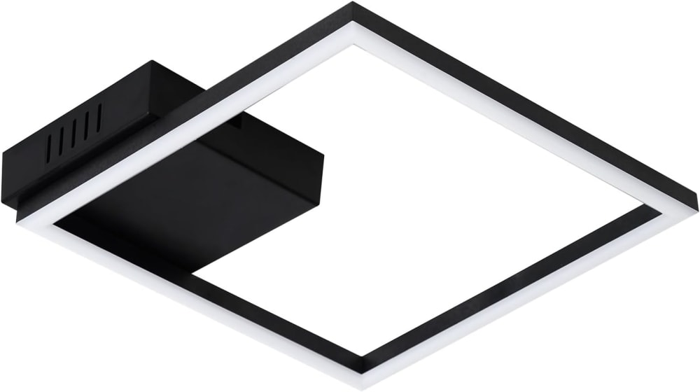 Plafonnier en plastique noir 26x26x4.7cm led 3000k 12w — vue 4