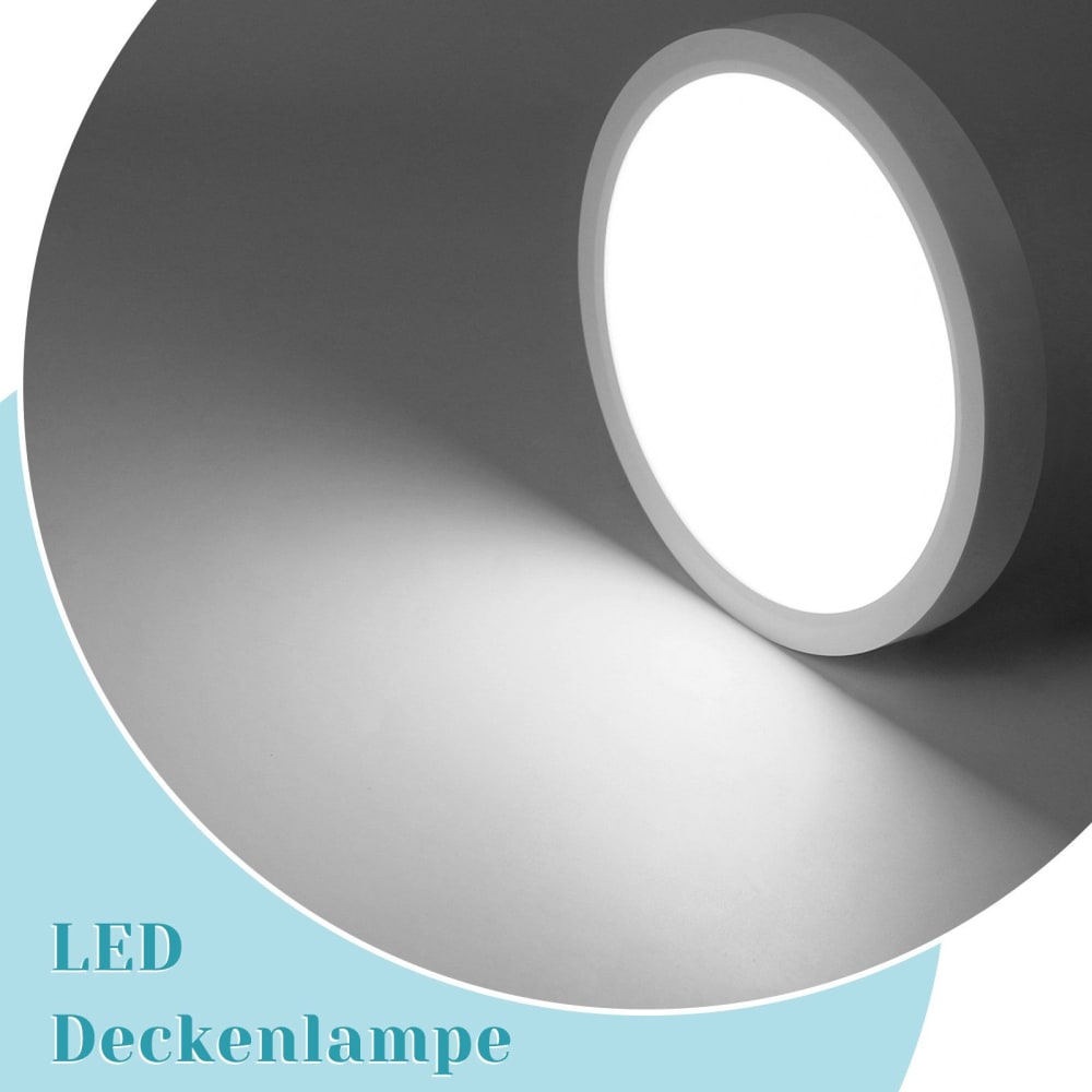 Plafonnier en pvc blanc 18x18x2.4cm led 6000k 15w — vue 4