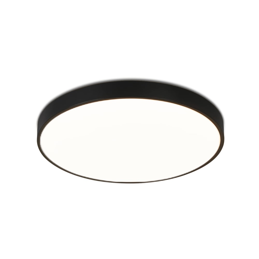 Plafonnier en pvc noir 21x21x5.7cm led 3000k 12w