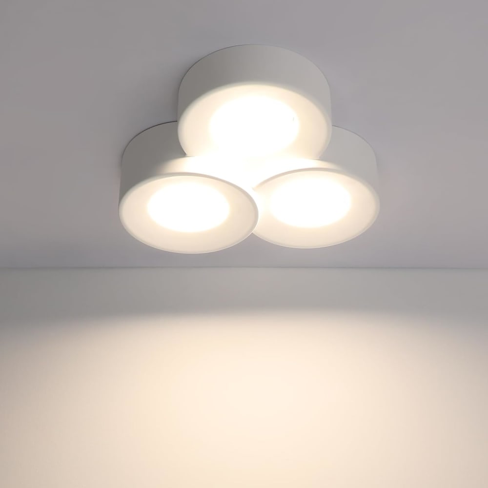 Plafonnier en plastique blanc 28x5.5x26.1cm gx53 — vue 3