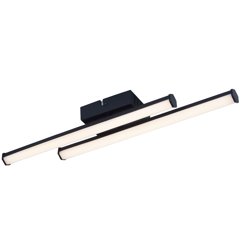 Plafonnier en fer noir 44x10x5.5cm led 3000k 12w