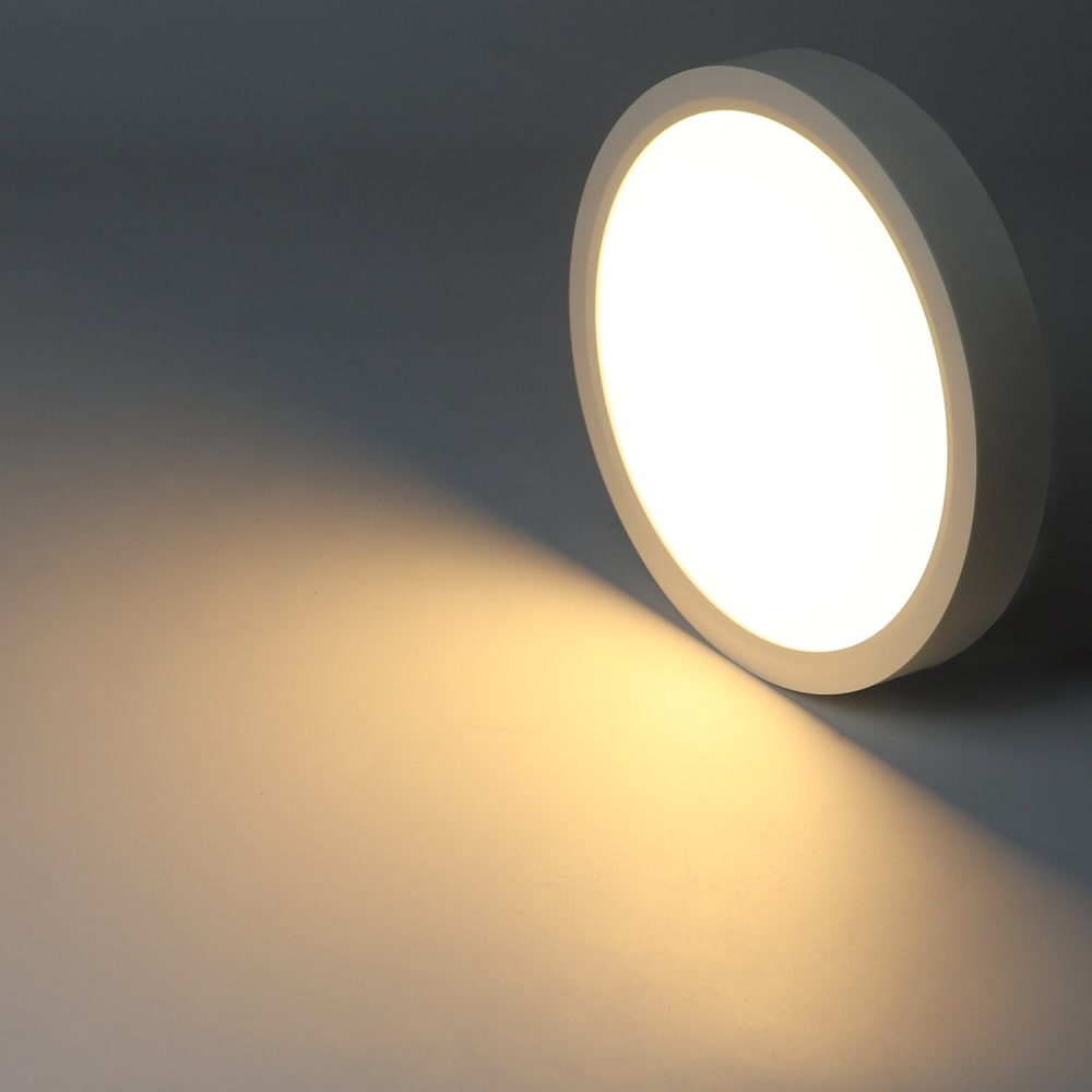 Plafonnier en pvc blanc 18x18x2.4cm led 3000k 15w — vue 4