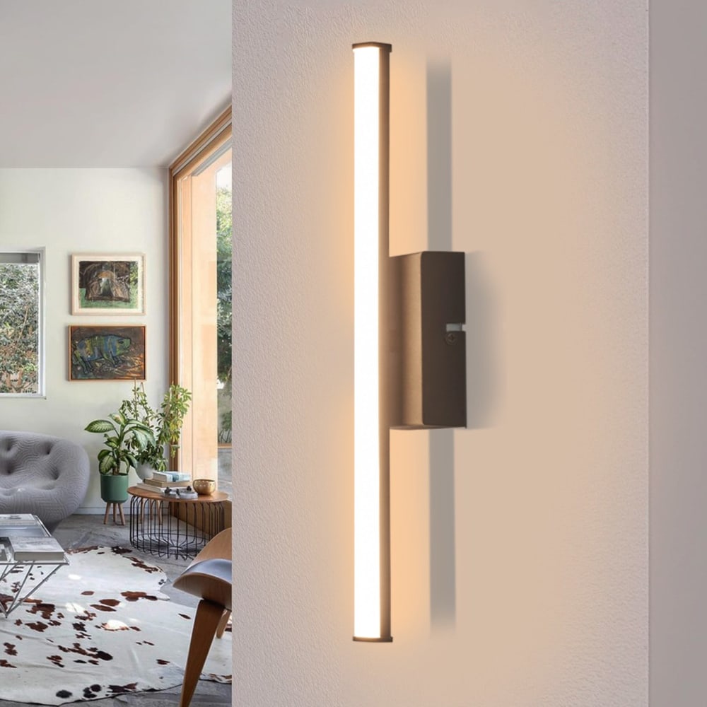 Plafonnier en fer noir 34.2x10x5.5cm led 3000k 6w — vue 3