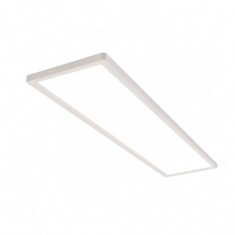Plafonnier en fer aluminium blanc 100x25x5cm led 4000k 24w