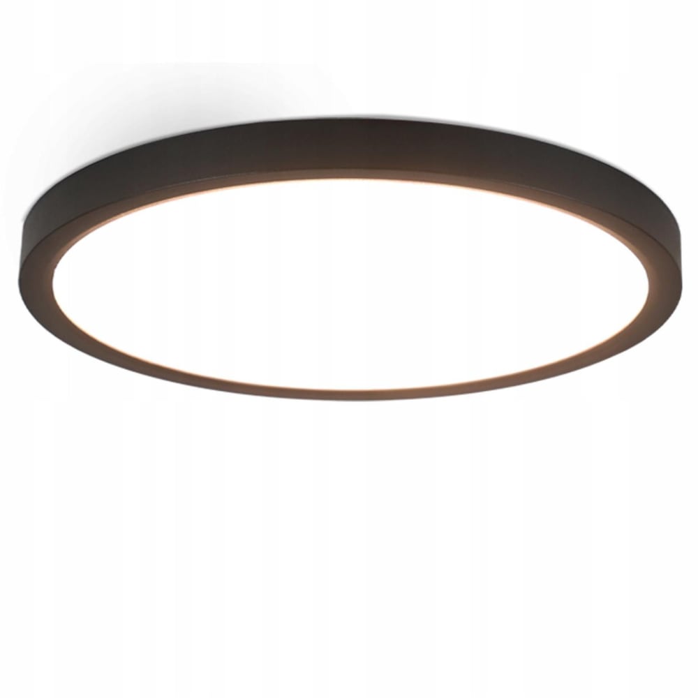 Plafonnier en plastique noir 30x30x2.4cm led 4000k 24w