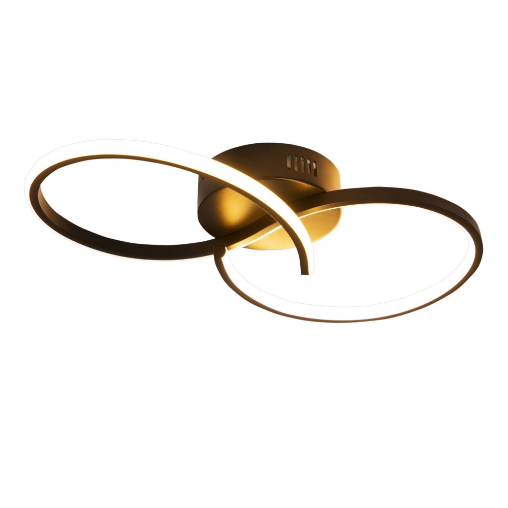 Plafonnier en aluminium noir 40x20.5x10cm led 3000k 12w