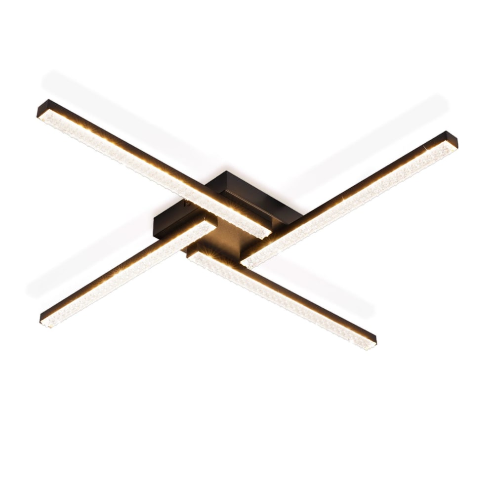 Plafonnier en plastique noir 56.6x56.6x5.3cm led 3000k 24w