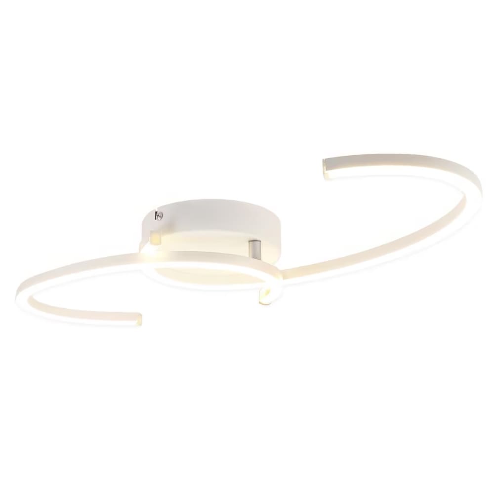 Plafonnier en fer aluminium blanc 61.6x23x7cm led 3000k 24w