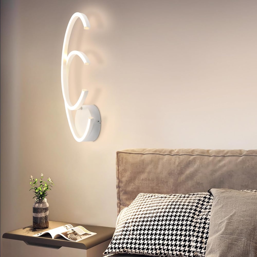 Plafonnier en fer aluminium blanc 61.6x23x7cm led 3000k 24w — vue 4