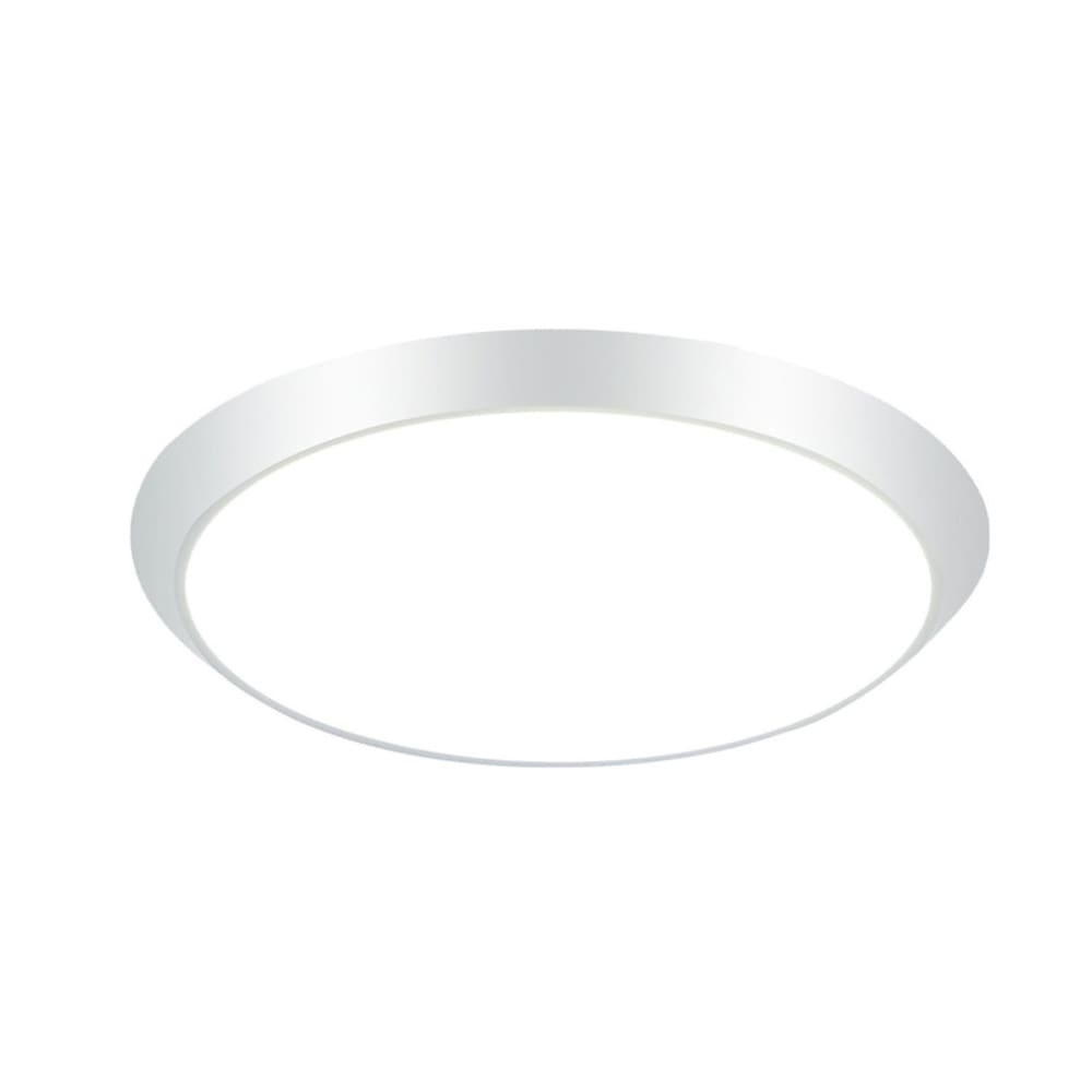 Plafonnier en plastique blanc 30x30x6.5cm 3000k 15w