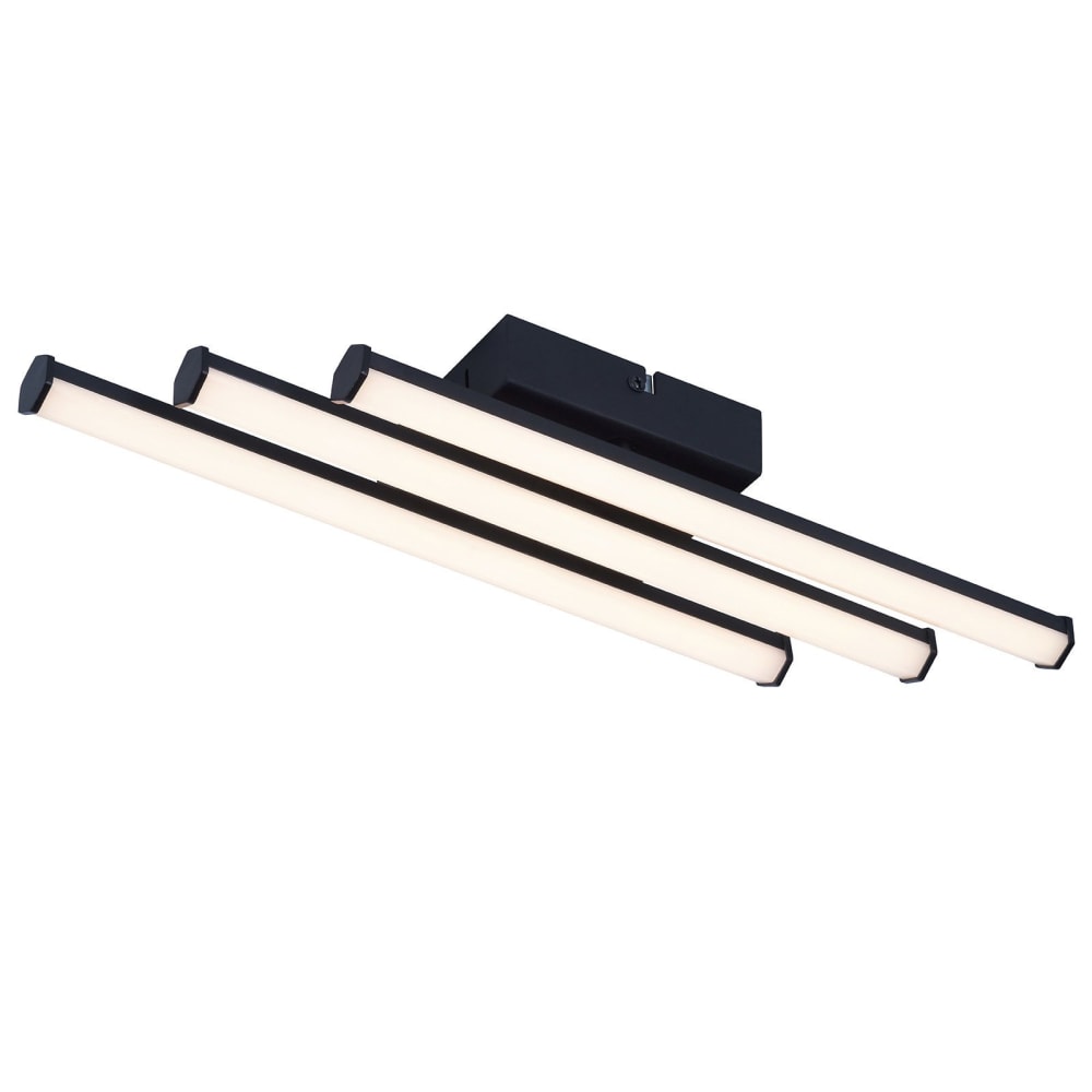 Plafonnier en fer noir 44x12x6cm led 3000k 18w