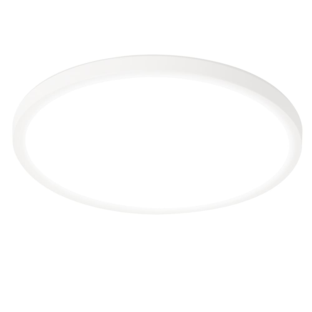 Plafonnier en plastique blanc 18x18x2.6cm led 6500k 15w