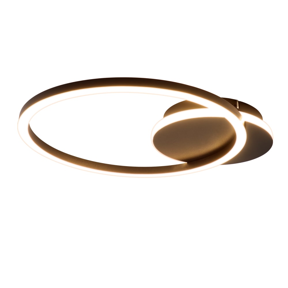 Plafonnier en fer aluminium noir 35x30x5cm led 3000k 24w