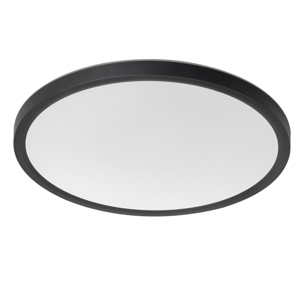 Plafonnier en plastique noir 22x22x2.6cm led 3000k 18w