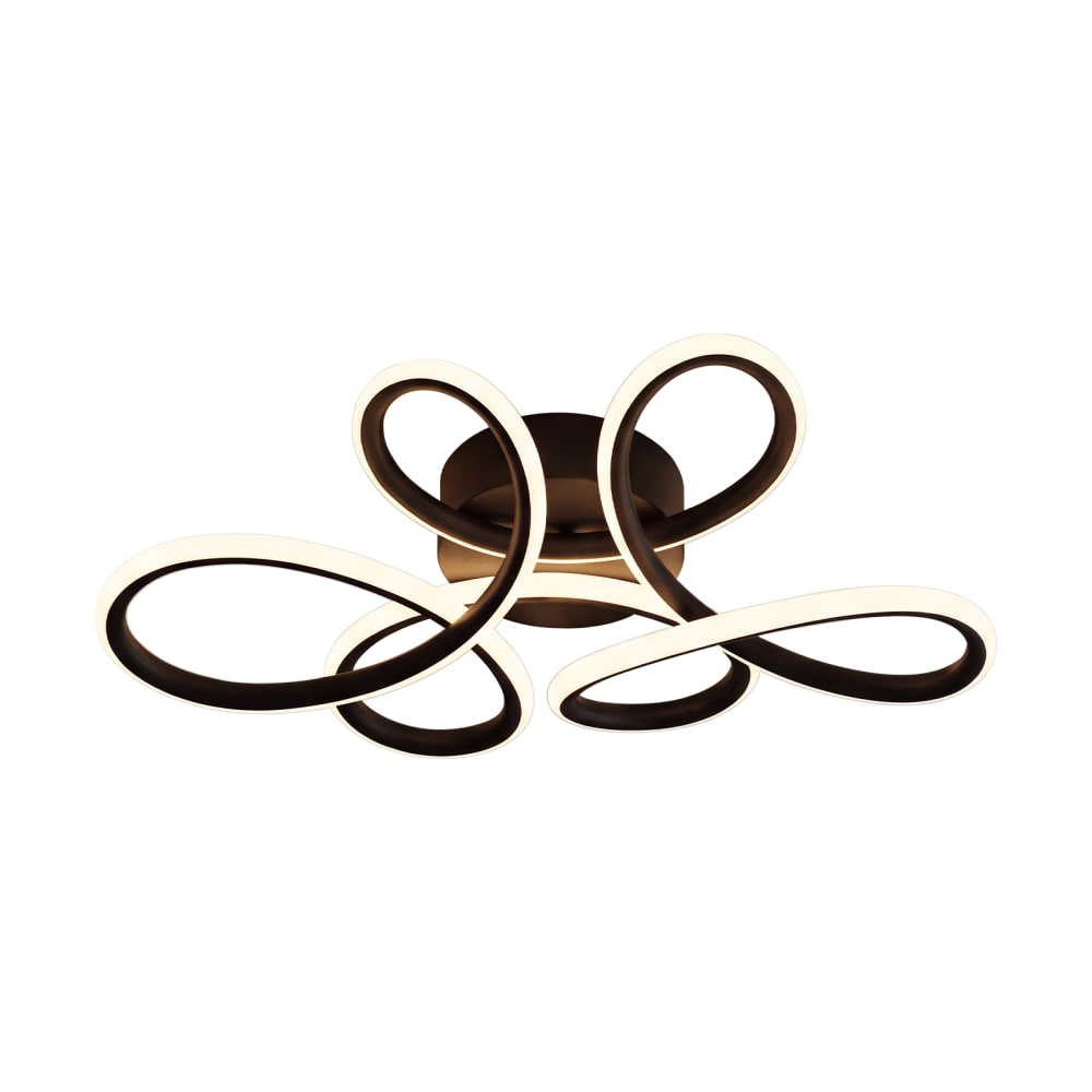 Plafonnier en fer aluminium noir 36x25x8.5cm led 3000k 24w