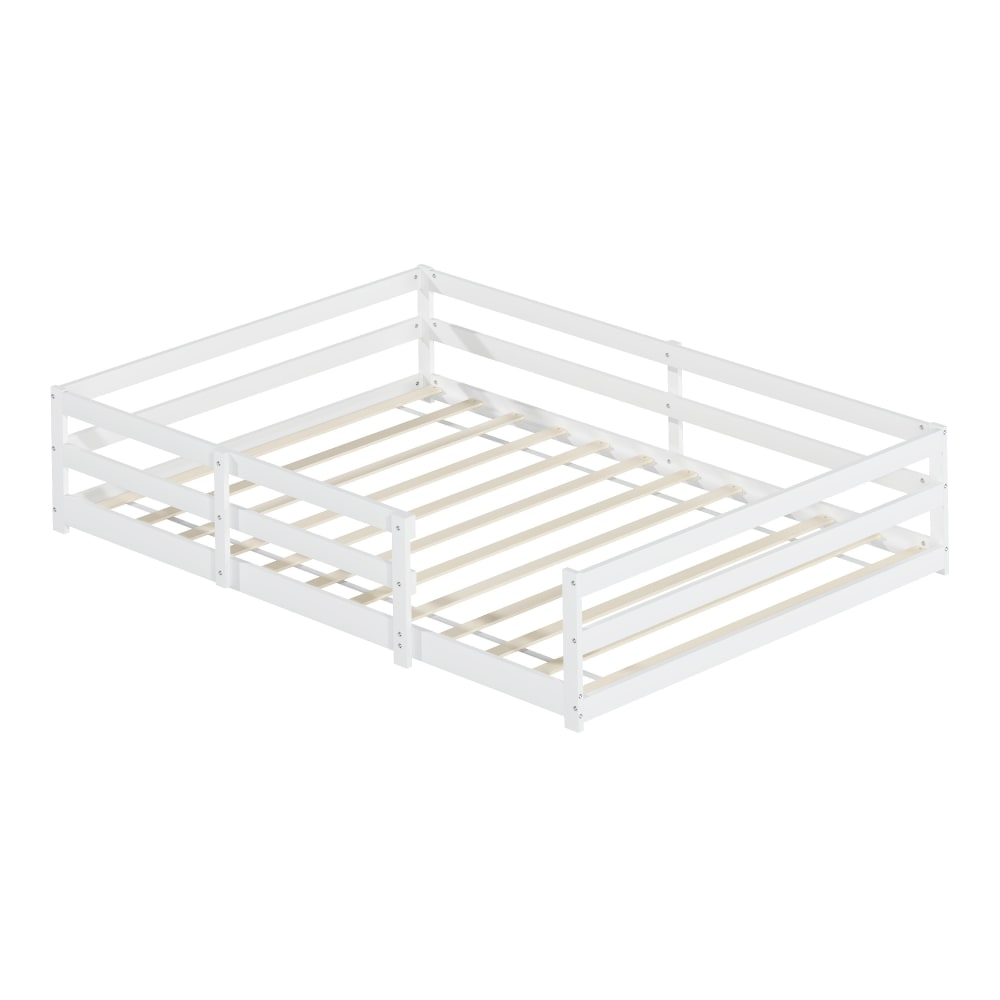 Lit montessori en pin blanc 140x200 cm Lit montessori en pin blanc 140x200 cm