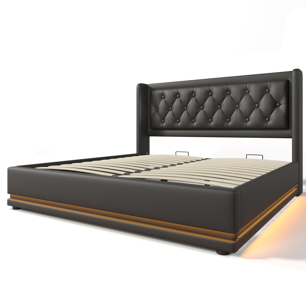 Lit double en pin noir 180x200 cm Lit double en pin noir 180x200 cm